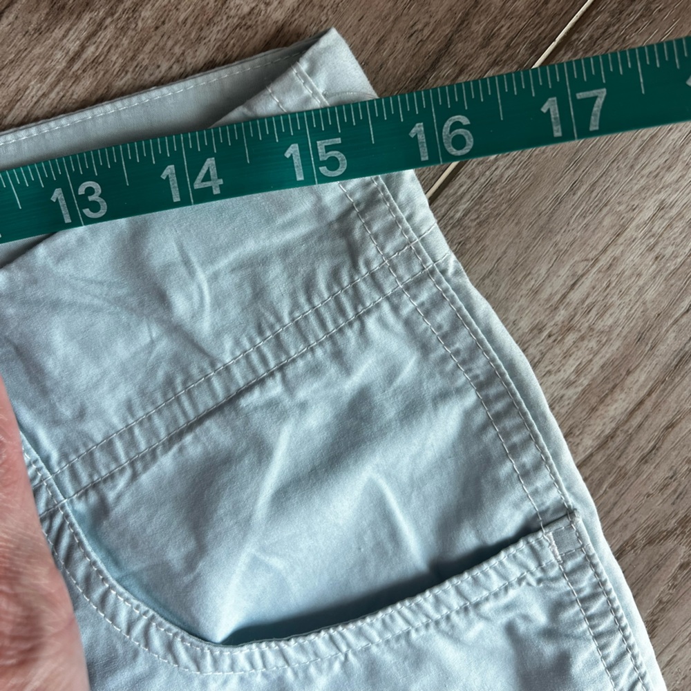 Prana Light Cotton Blue Cargo Pants small adjustable straps at ankle - Picture 12 of 14